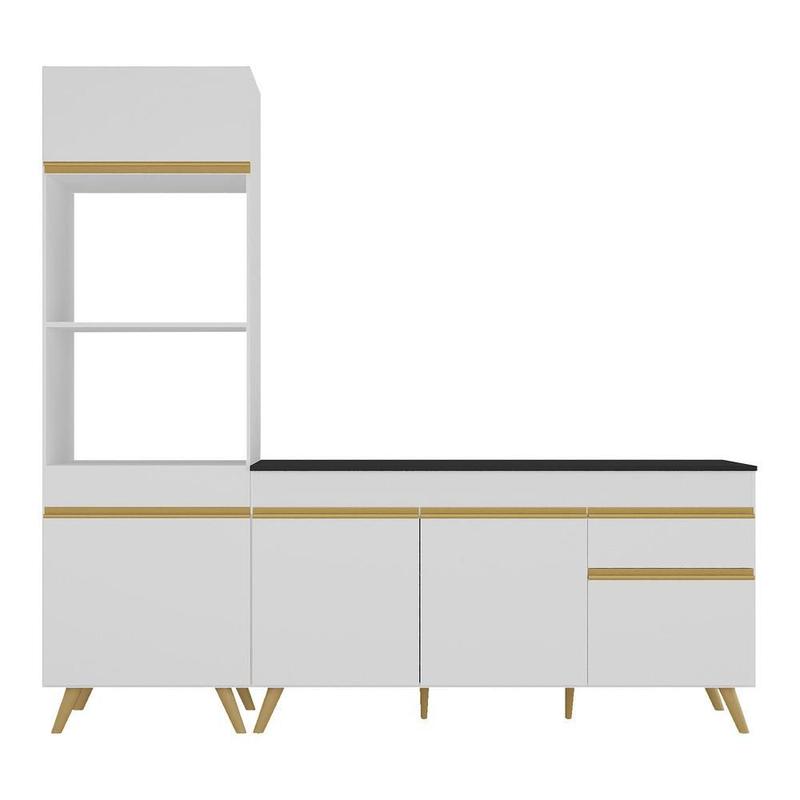 Armário de Cozinha Compacta Veneza GW Multimóveis MP2078 Branca